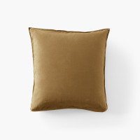 Songe bronze square pillow case in washed linen and cotton