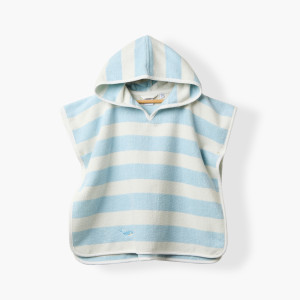 Poncho coton bio Tybalt ciel