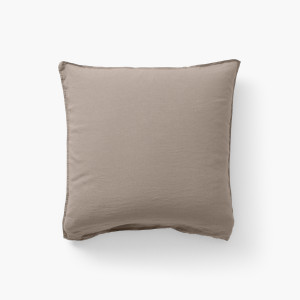 Taie d'oreiller carrée lin lavé Songe taupe