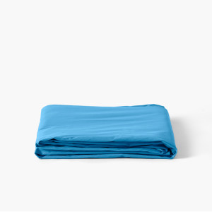 Drap de lit percale de coton Neo azur