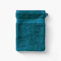 Gant de toilette coton Lola II bleu paon