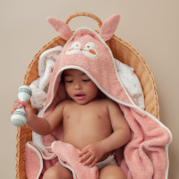 Cape de bain coton Wonderful vieux rose