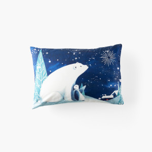 Taie d'oreiller rectangulaire phosphorescente coton Stellaire enfant