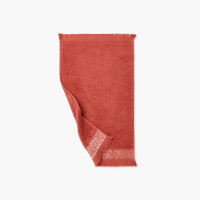 Serviette invité coton Calanca terracotta