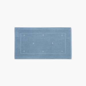 Tapis de bain coton Zéphire baltique marin