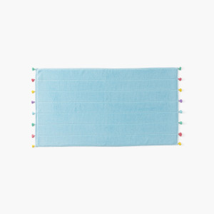 Tapis de bain coton et viscose de bambou Demi Lune lagon