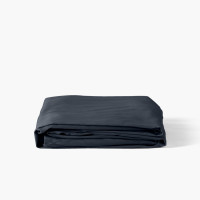 Fitted sheet, Prestige plain cotton satin, midnight blue