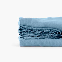 Songe Baltic Blue Linen Sheet