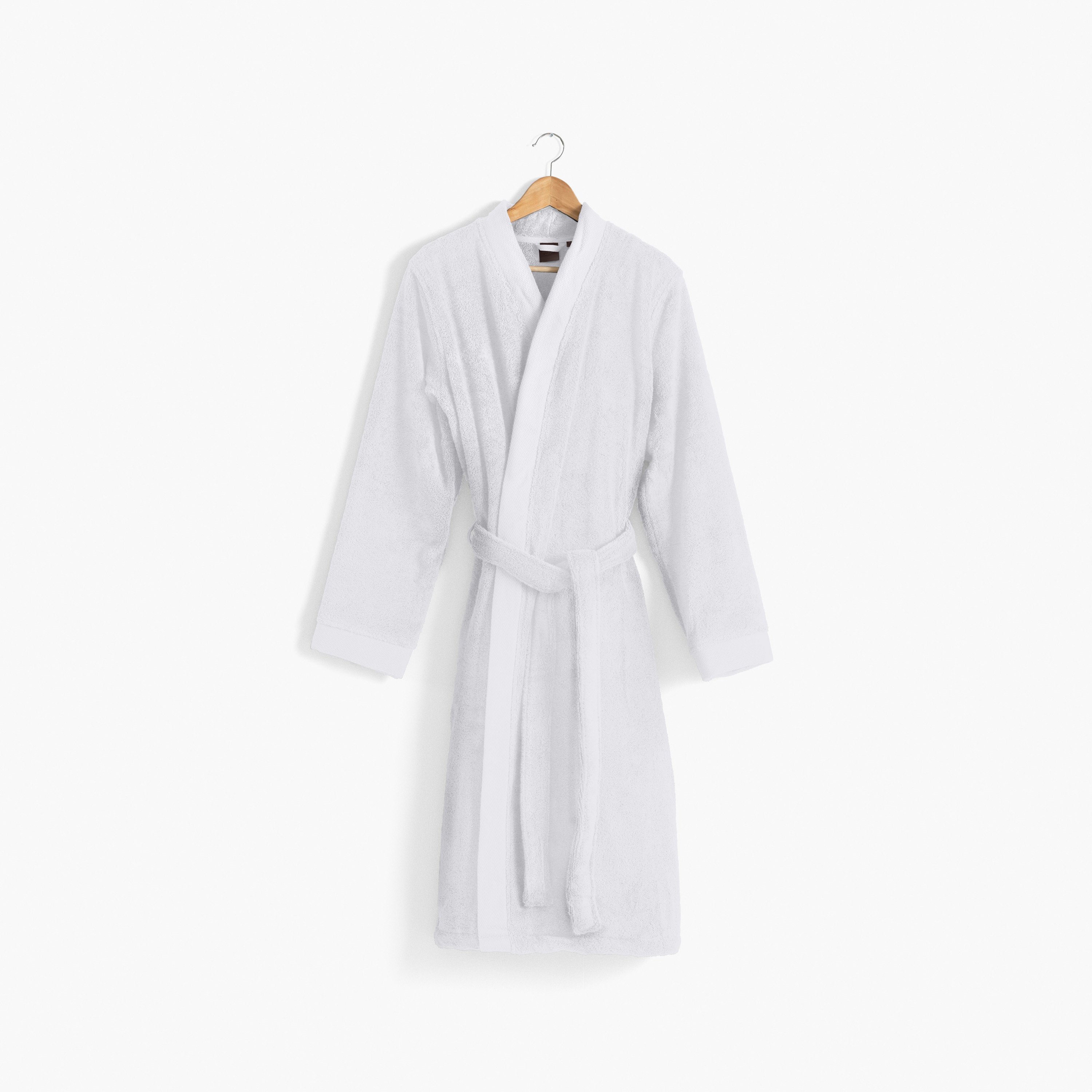 Men's bathrobe in soft cotton Romeo white