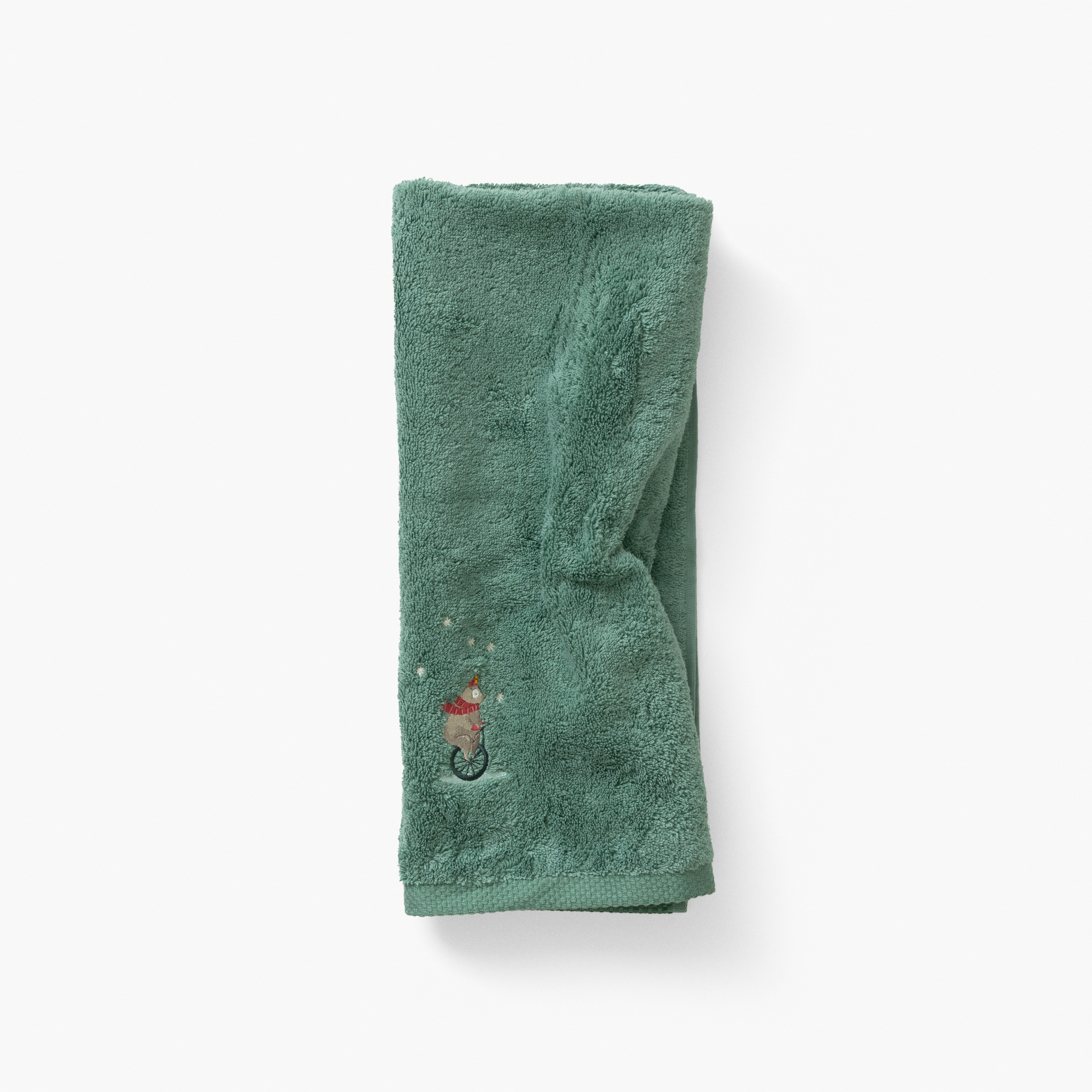 Féeries soft green cotton bath towel