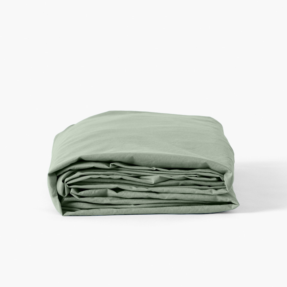 Essuie de vaisselle, coton bio, vert/blanc chiné, 50 x 70 cm