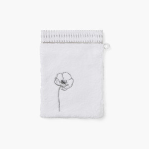 Ephelia white cotton and bamboo viscose washcloth