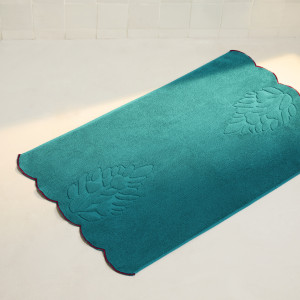 Bundi emerald organic cotton bathmat