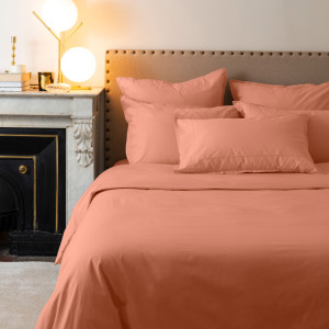 Housse de couette percale de coton Neo tomette
