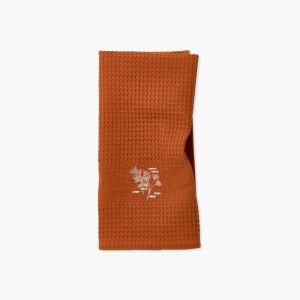 Torchon coton nid d'abeille Cala terracotta