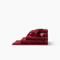 Parure de bain coton et viscose de bambou Solara grenat