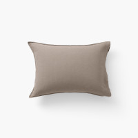 Songe taupe washed linen rectangular pillowcase