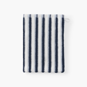Gant de toilette coton double face Combo marine et bleu ciel