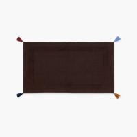 Tapis de bain coton Amara chocolat