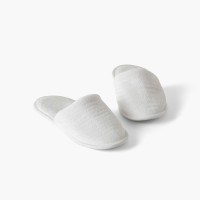 Chaussons mules femme coton Lola blanc