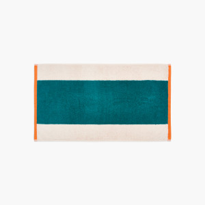 Double-sided cotton bathmat Lysiris duck and pink