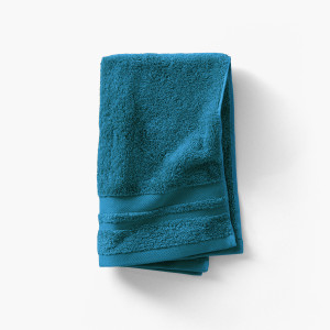 Cotton guest towel Lola II peacock blue
