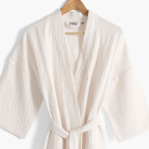 Peignoir femme gaze de coton biologique Naturelle naturel