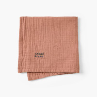 Lot de 2 serviettes de table gaze de coton Envolée moka