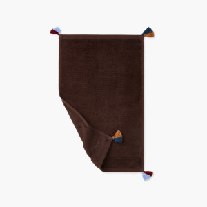 Serviette invité coton Amara chocolat