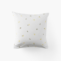 Taie d'oreiller carrée coton Neo blanc mimosa