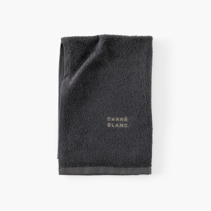 Essuie mains coton Signature charbon