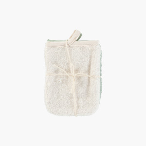 Lot de 2 gants de toilette coton biologique Naturelle