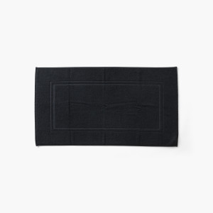 Lola II black cotton bathmat