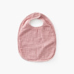 Bavoir double face coton et gaze de coton Lino rose tendre