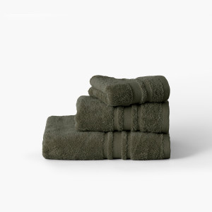 Parure de bain coton Lola II vert kaki