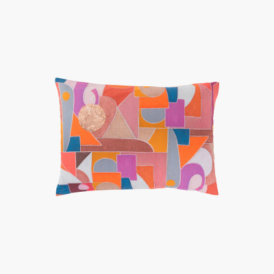 Rosangela rectangular cotton percale pillow case