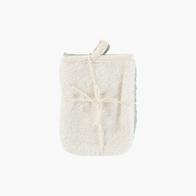 Lot de 2 gants de toilette coton biologique Naturelle