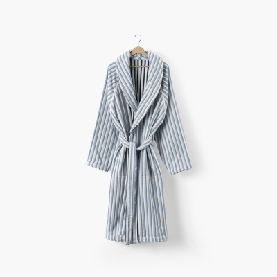 Peignoir mixte Combo réversible marine et bleu ciel