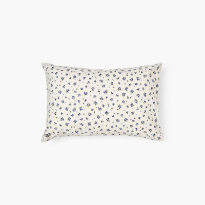 Taie d'oreiller rectangulaire coton Neo kaki myrtille