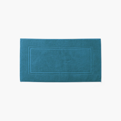 Lola II peacock blue cotton bathmat