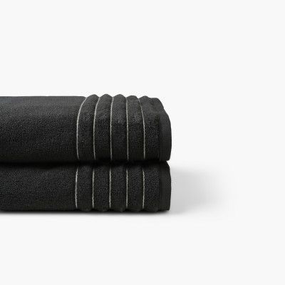 Ikebana graphite cotton bath sheet