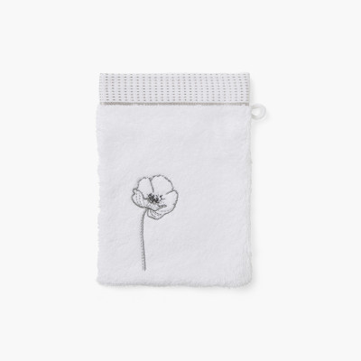 Ephelia white cotton and bamboo viscose washcloth