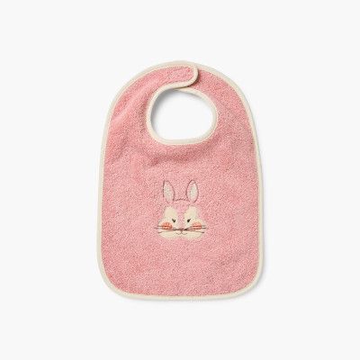 Wonferful old pink cotton bib