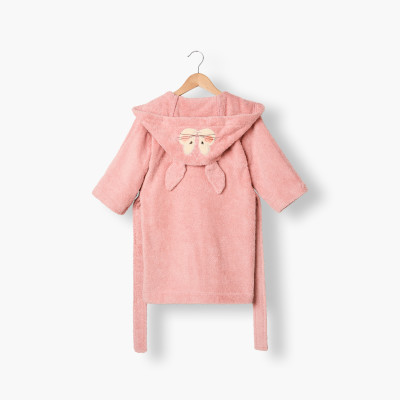 Peignoir enfant coton Wonderful vieux rose