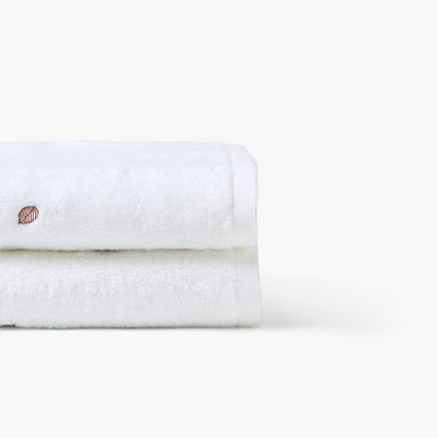 Serviette de toilette coton et viscose de bambou Equinoxe II blanc
