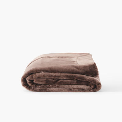 Plaid polaire Oslo chocolat