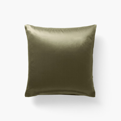 Taie d'oreiller carrée soie de mûrier Beauté Olive