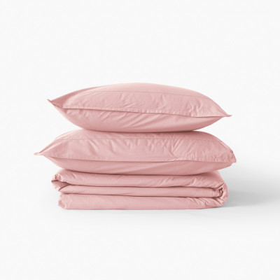 Parure de lit coton Neo rose tendre