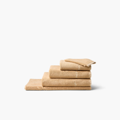 Parure de bain coton bio Crush beige