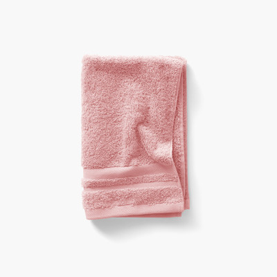 Serviette invité coton Lola II rose tendre